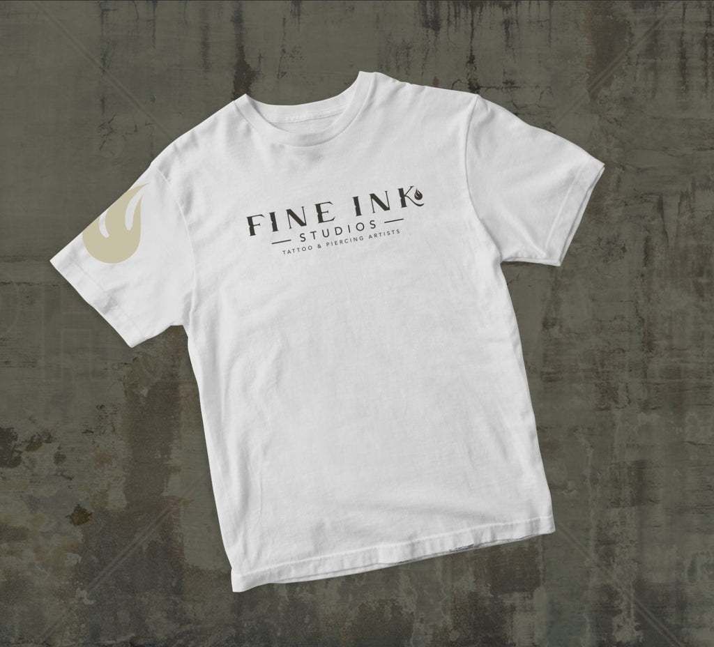 Fine Ink Tee WHITE - Fine Ink Studios MerchShirtsFine Ink Studios